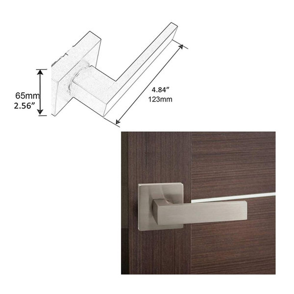 Probrico Black Half Dummy Levers,Heavy Duty NonTurning Single Dummy